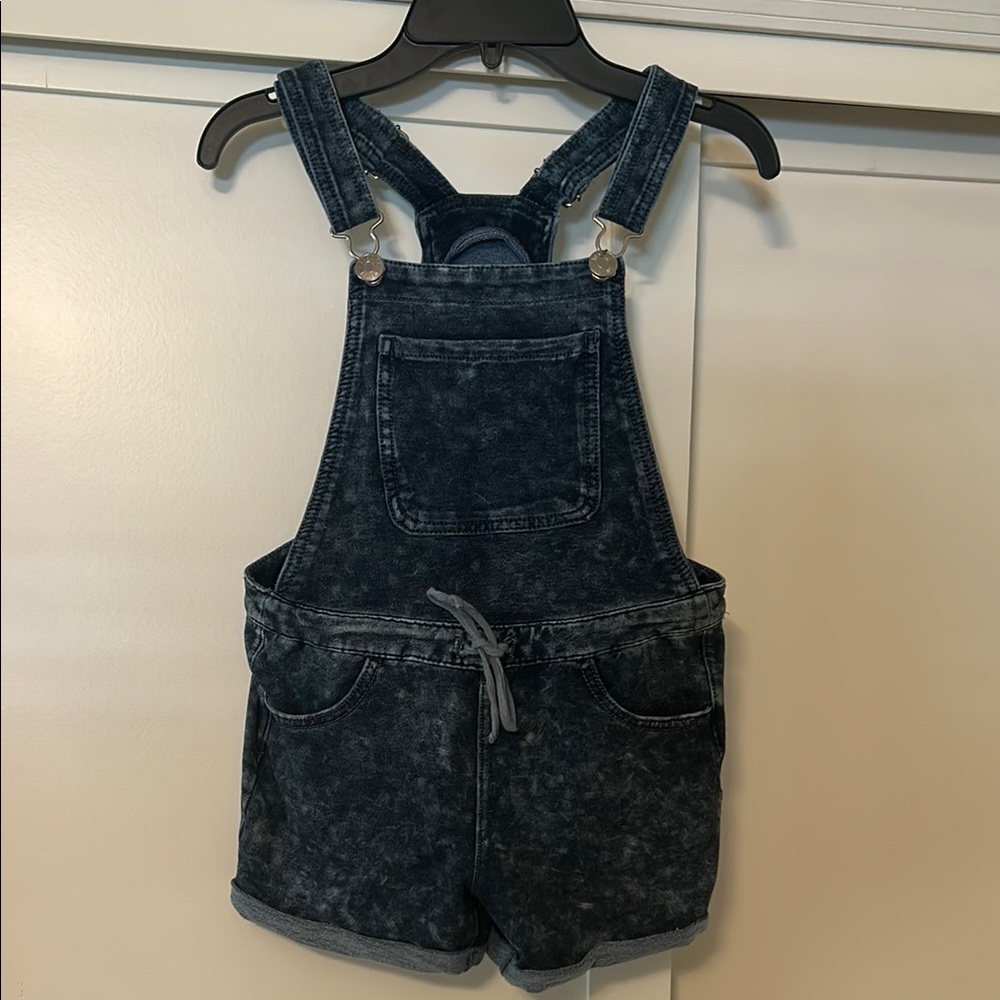 Justice Dark Blue Denim Kids Overalls
